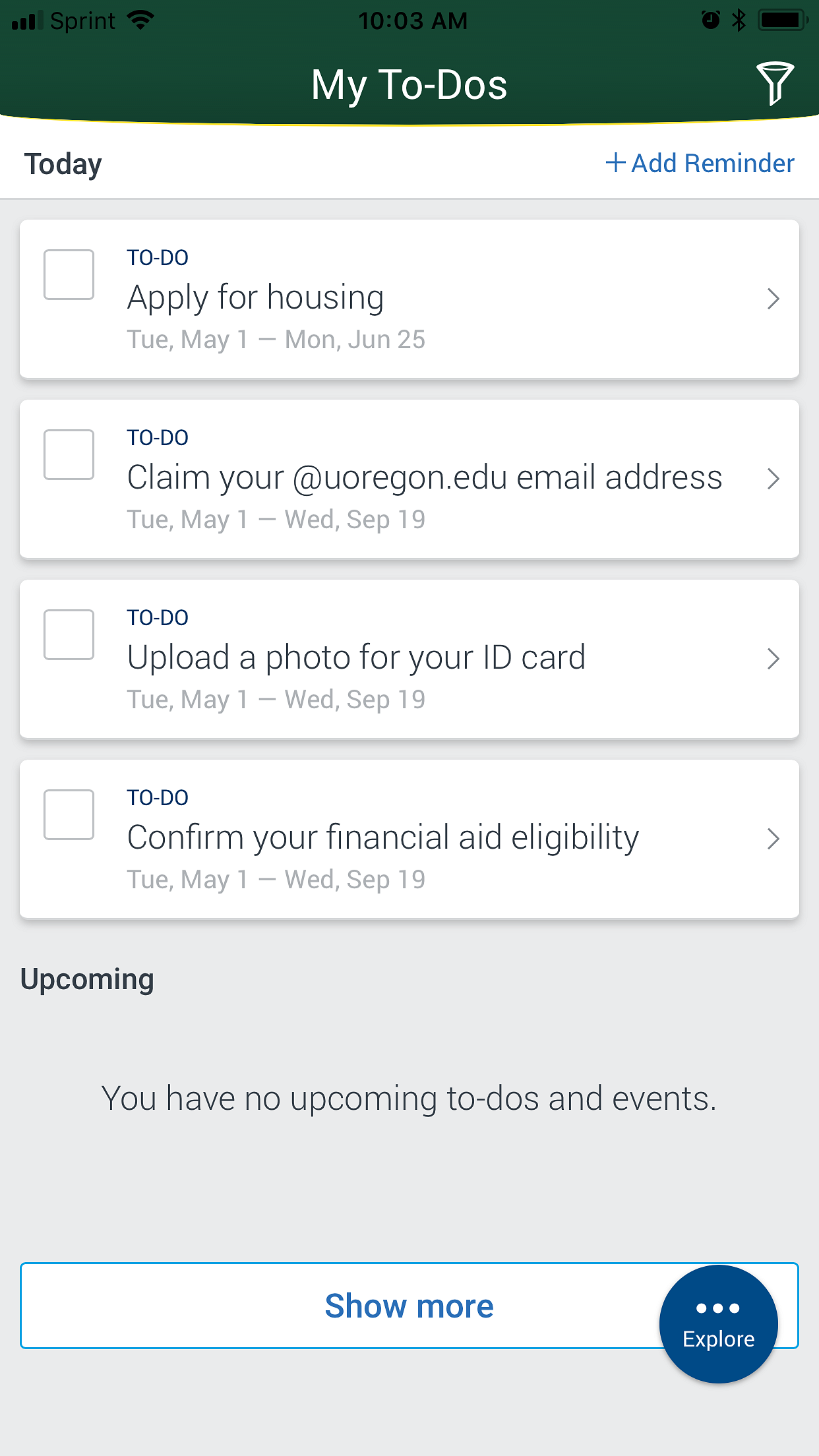 Guide App To Do list