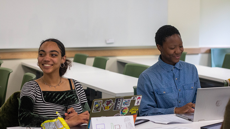 mcnair scholars program students in classroom happily socializing