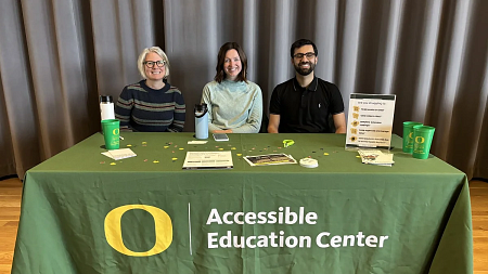 staff tabling for the accessible education center