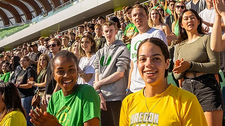 students at hayward field
