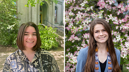 2021 Udall Undergraduate Scholarship recipients - Temerity Bauer and Eloise Navarro